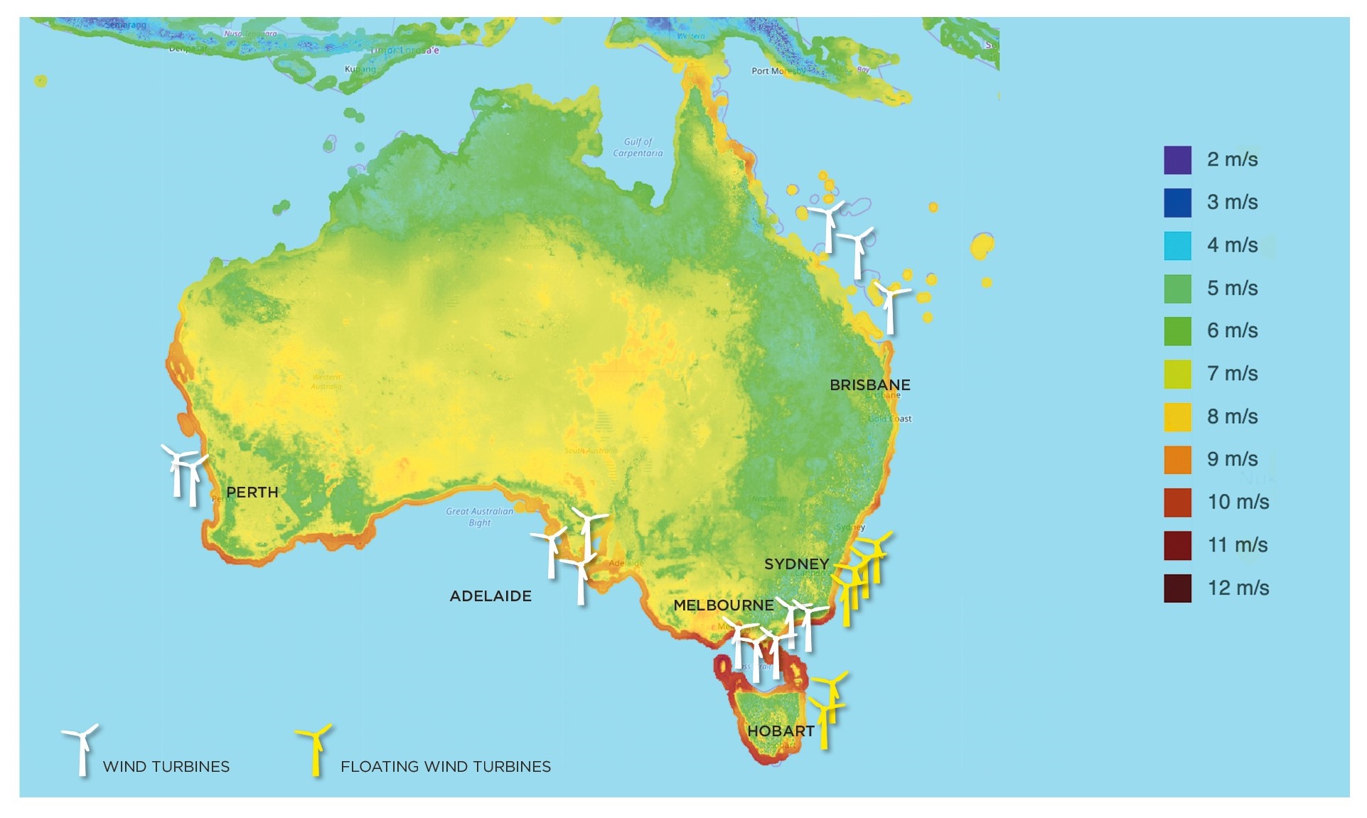 2019 Australia Potential Offshore Wind Map 